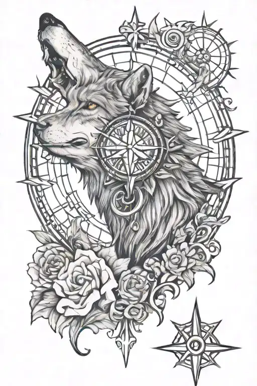 Wolf Compass Flower Moon Skeleton Chocolate Star