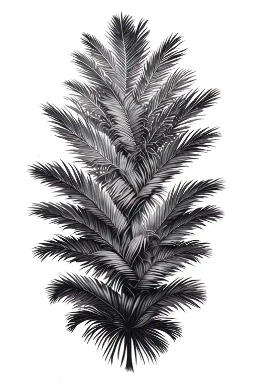 Large Palm Branches That Morph Into Computer Science Decision Trees