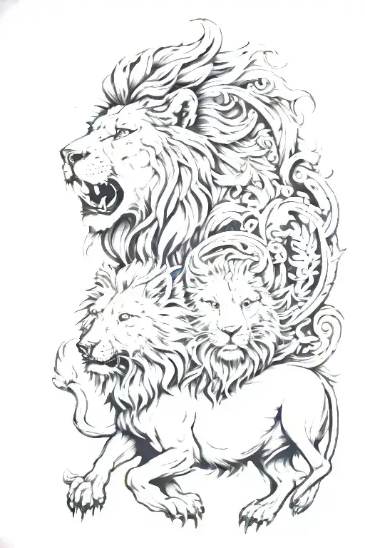 Lion And Wolf