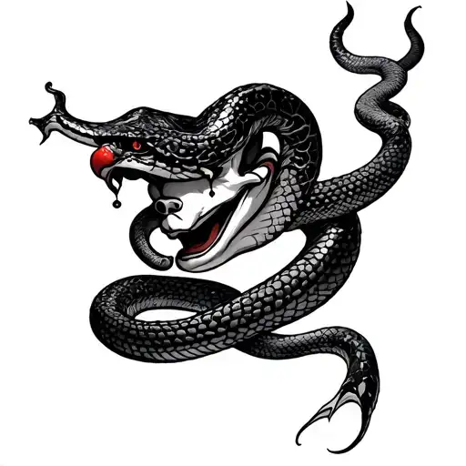 Snake With A Clown Jester