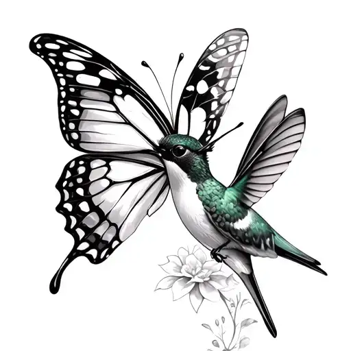 Butterfly And Hummingbird