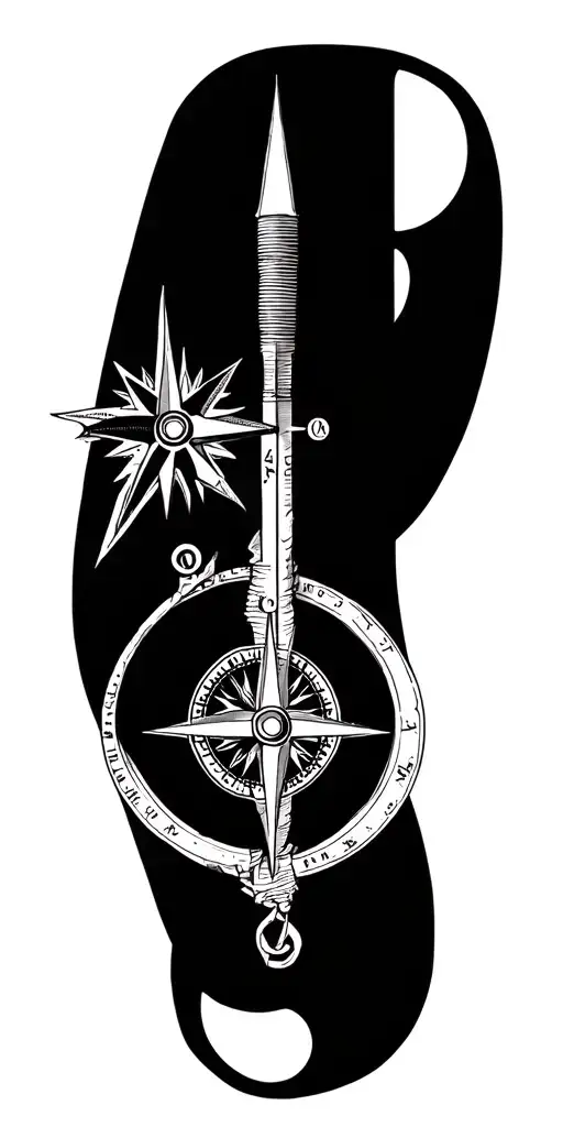 Compass And Two Old Letters