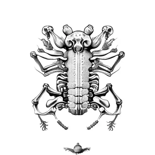 Skeleton And Centipede