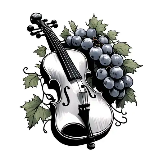 Violin With Grape Vine Wrapped