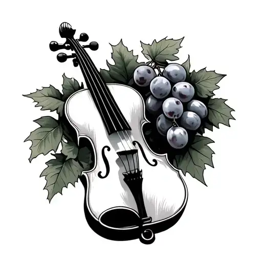 Violin With Grape Vine Wrapped