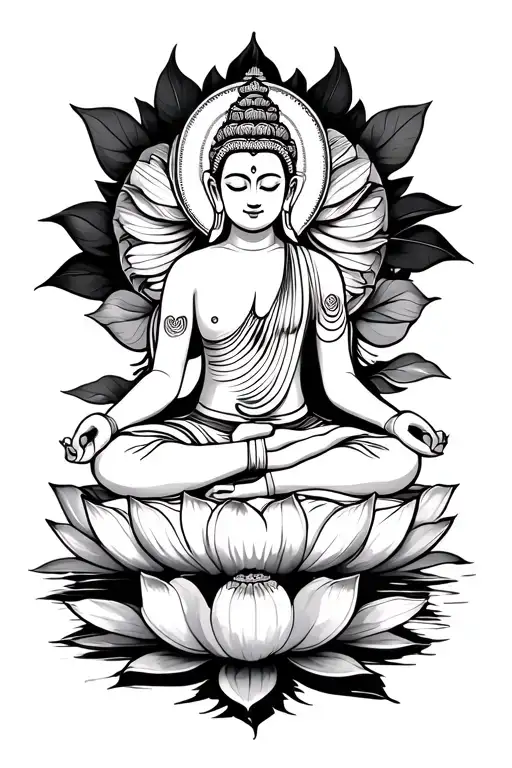 Prajnya Paramita Sitting On A Lotus Flower Blooming
