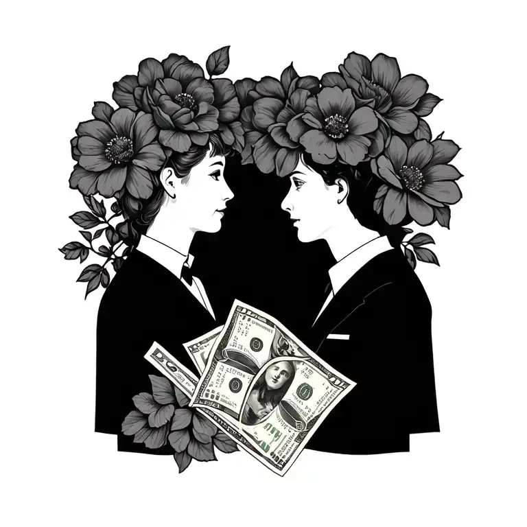 Son And Daughter Name With Fowers And Money