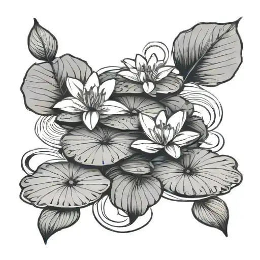 Lilly Pads And Water Waves