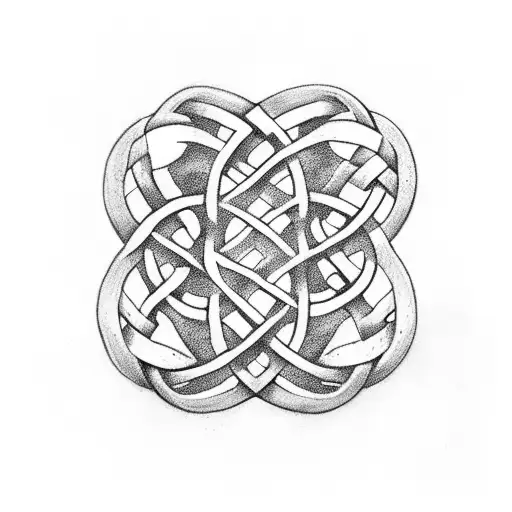 A Celtic Knot Design Incorporating The Initials Mtc