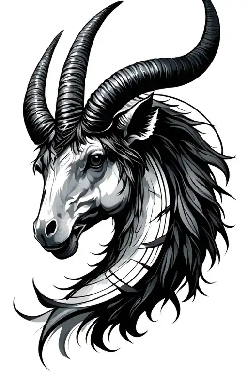 Capricorn Symbol Wirh Constillation