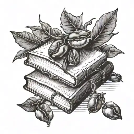 Coffee Beans Forming Books