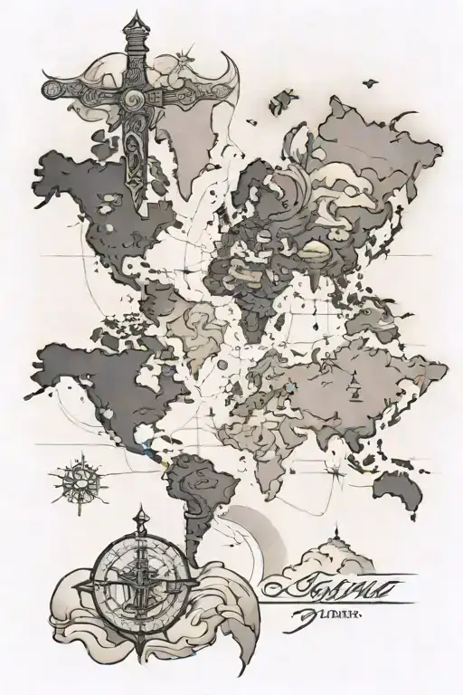 Sword Going Theough World Map