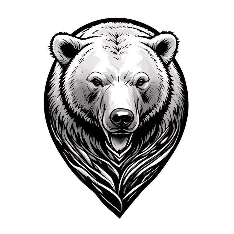 Armoured Polar Bear Curved Around Shoulder