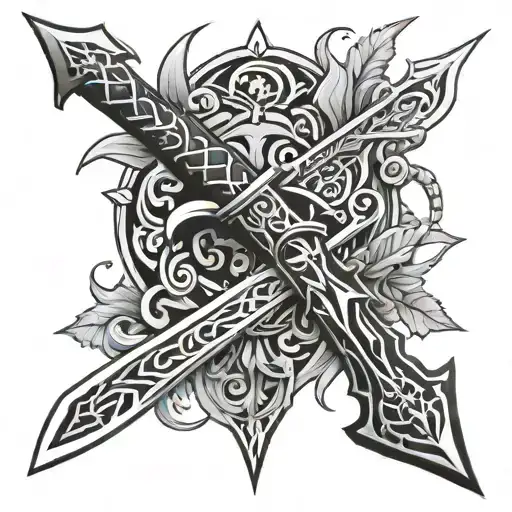 Neo Tribal Sword Gothic Style