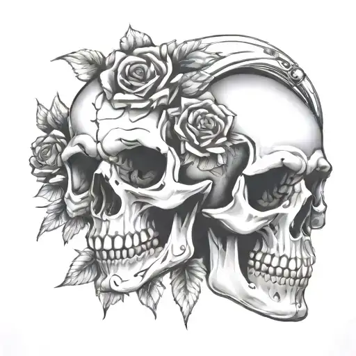 Skull Flowers Braclet