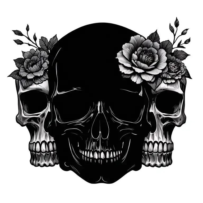 Skulls And Flowers
