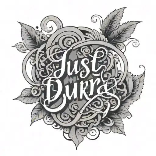 Just The Word Duhra In Cursive Text