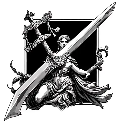 Justitia With Sword