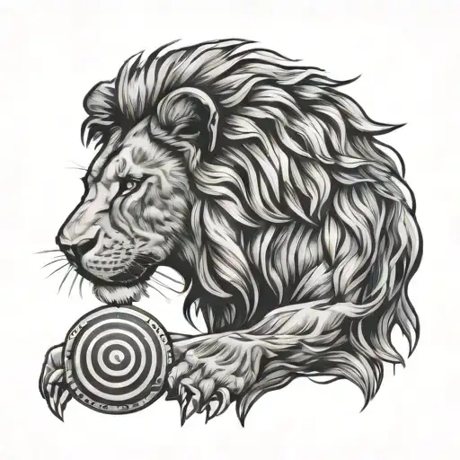 Lion Playing Darts