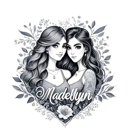 Kids Name Intertwined Jessica Madelyn