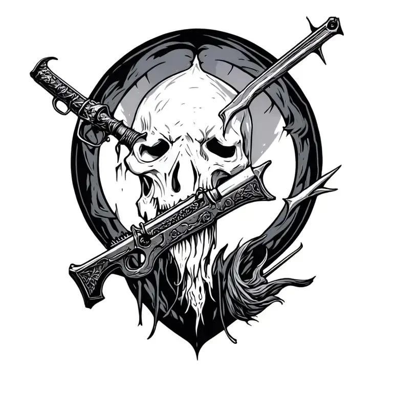 Bloodborne Hunter Mark Made Out Of Starter Weapons