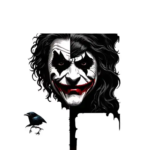 Laugh Now Mask But Half Is The Joker Cry Later Mask But Half Is The Crow