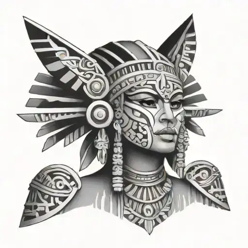 Inca Female Tatto For Ribs