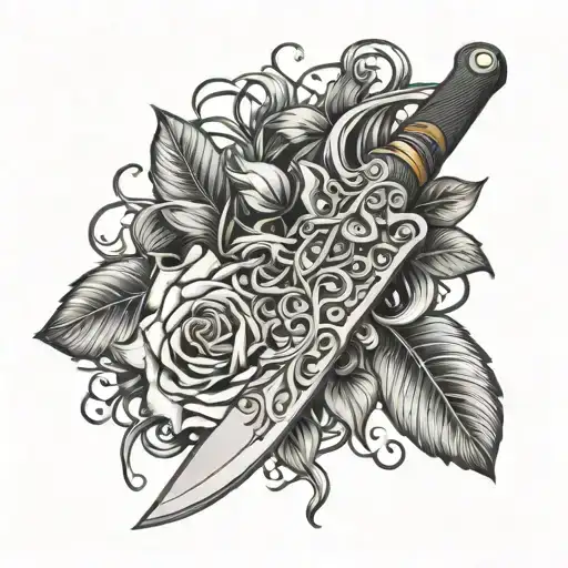 Tumi Knife With Vines For Female