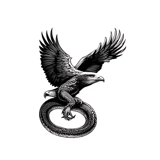 Eagle Fighting Snake