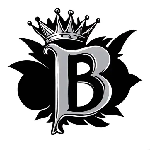The Word Blessing With A Crown Over Letter B