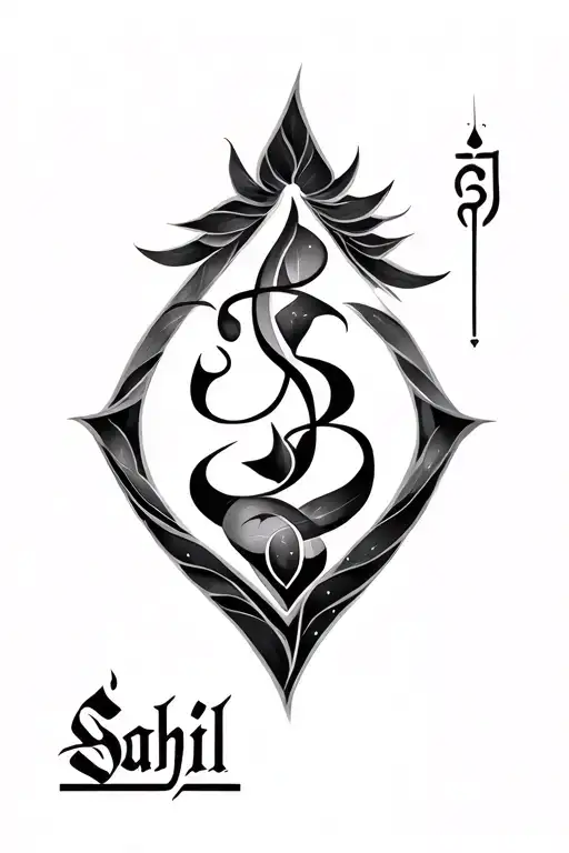 Name Sahil Hindi And Zodiac Sign Pieces Minimalist