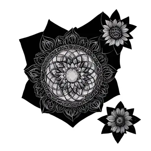 Mandala Style Zodiac Honey Comb