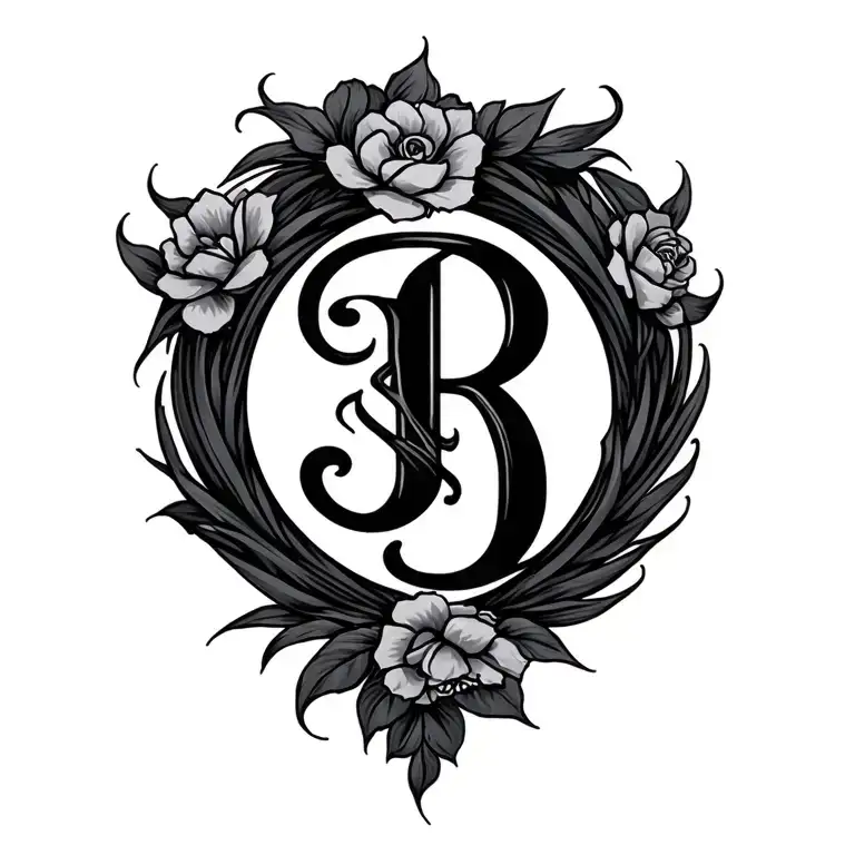 Letters R S J Overlaying Each Other In Circle Shape