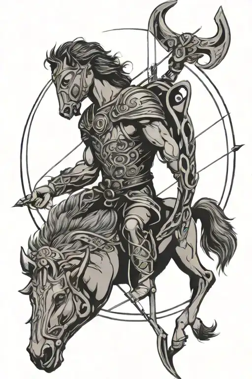 Sagittarius Archer In Celtic Circle