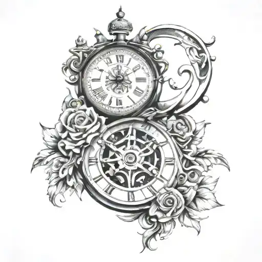 Half Compas Half Clock