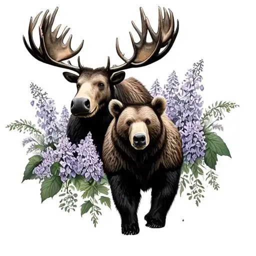 Moose And Bear Lilacs Blooming