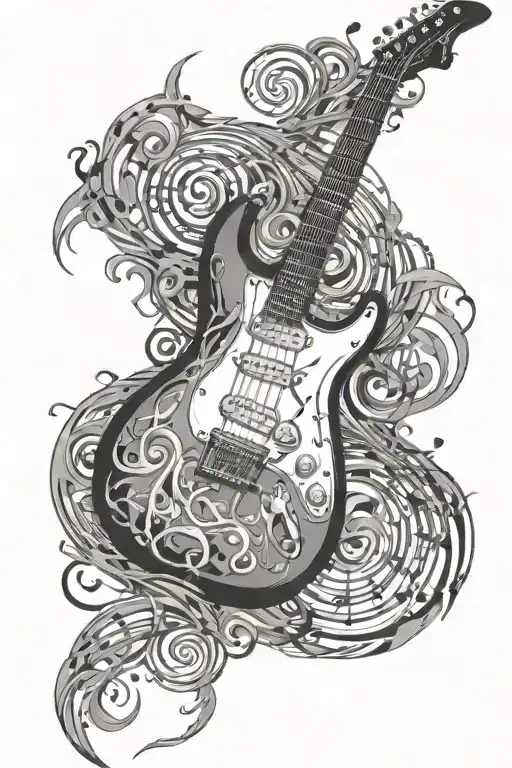 Electric Guitar Music Notes