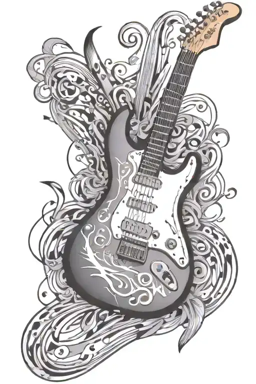 Electric Guitar Music Notes