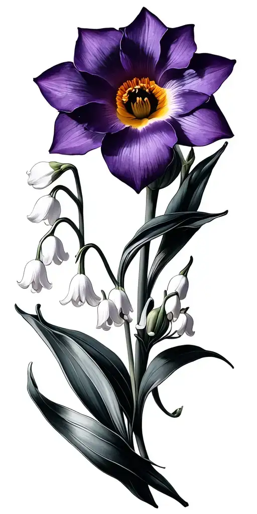 Violet Narcissus Lilly Of The Valley Morning Glory Daffodil Water Lily