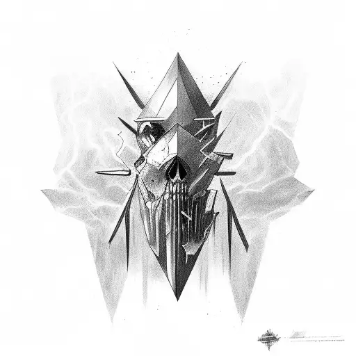 Dark Strong Line With Lightning Inside