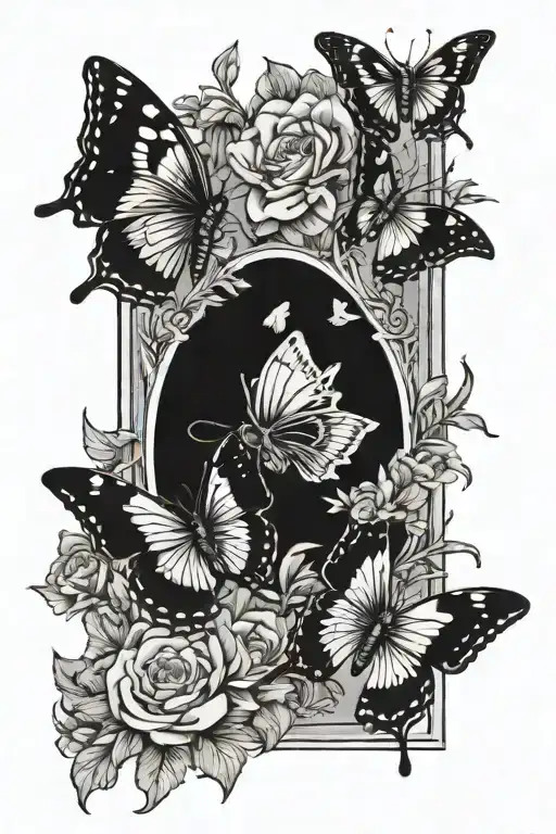 Butterflies And Flowers The Empress Tarot Card
