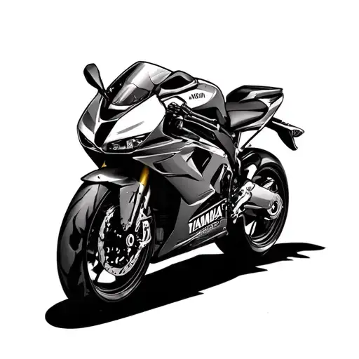 Yamaha R1 Counter And In The Background A Harley Davidson Motorcycle