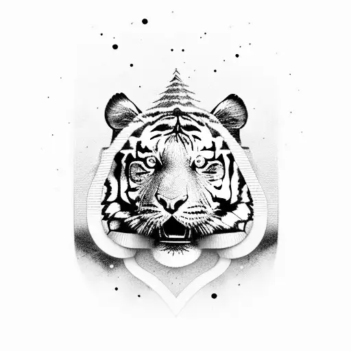 Laugh Now Cry Later With Tiger And Space Elements