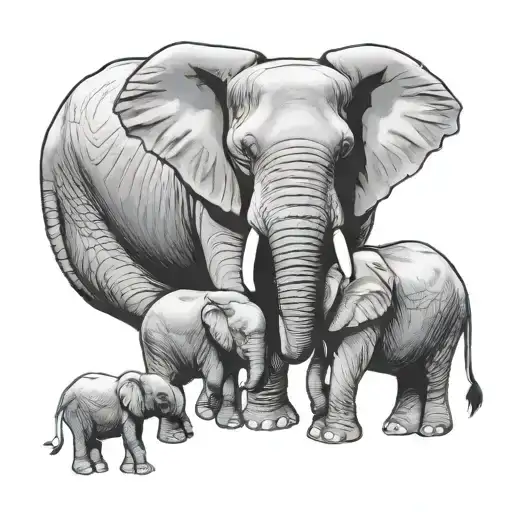 3 Elephant To Represent My Kids