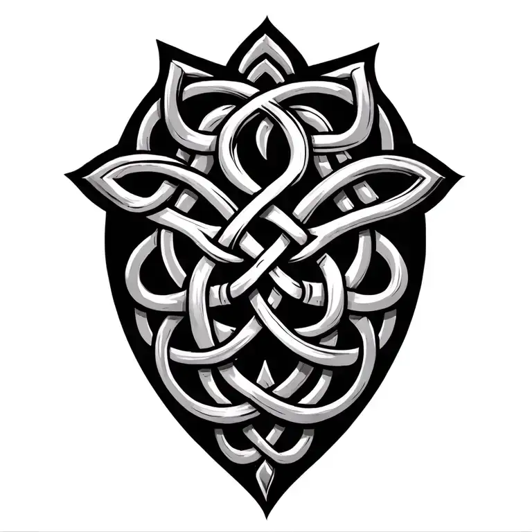 3 Points Celtic Knotwork Intertwined