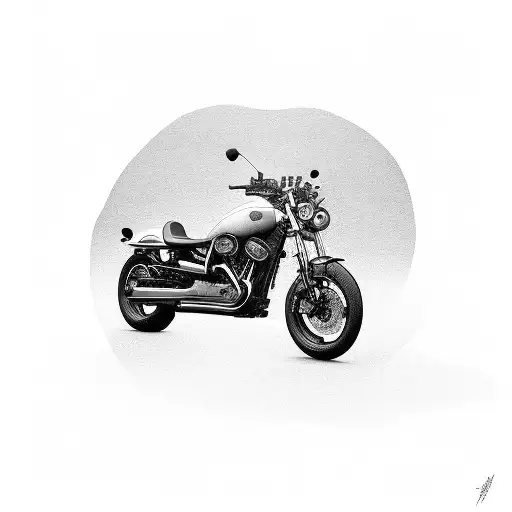 A Motorcycle Speeding Through A Mountain Pass