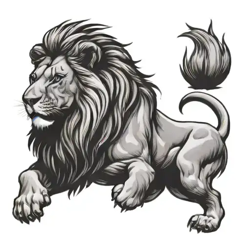 Lion Under Claw Mark