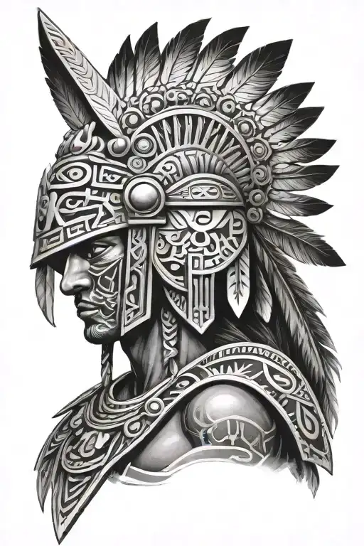 Aztec Warrior Realism Style