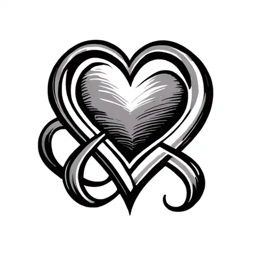 Love Heart Saying Unlimited Infinity Sign
