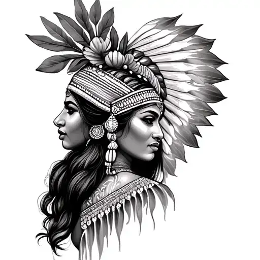 Indian Women With Puerto Rico Inspired